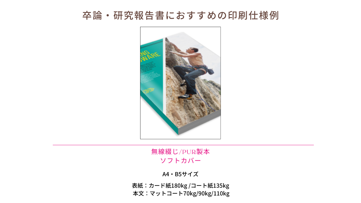 卒論・研究報告書におすすめの印刷仕様例