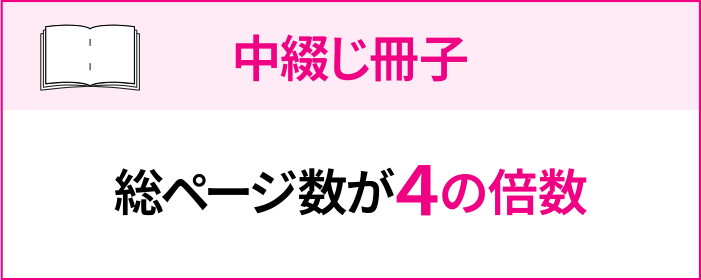 中綴じ冊子は総ページ数が4の倍数